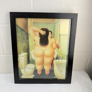 The Bath Fernando Botero Curvy Woman Wall-art Z gallerie Decor 14x17